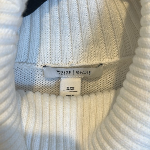 WHBM white long sleeve turtleneck sweater dress size XXS - Picture 2 of 3